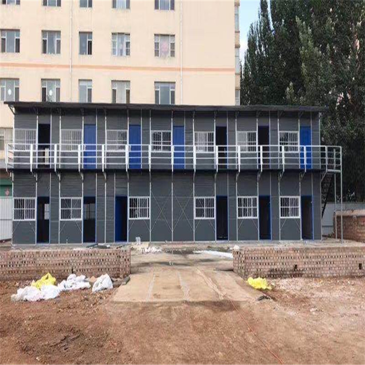 防火夹芯岩棉板活动板房 活动板房直销实体厂家 装配式彩钢活动房