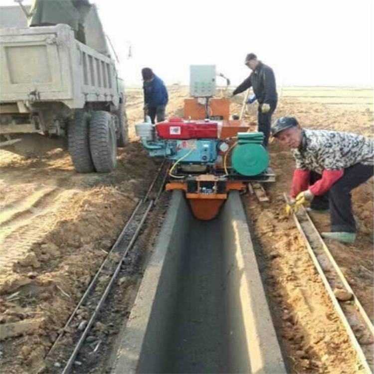 水渠自动成型机 渠道滑模机 渠道成型机