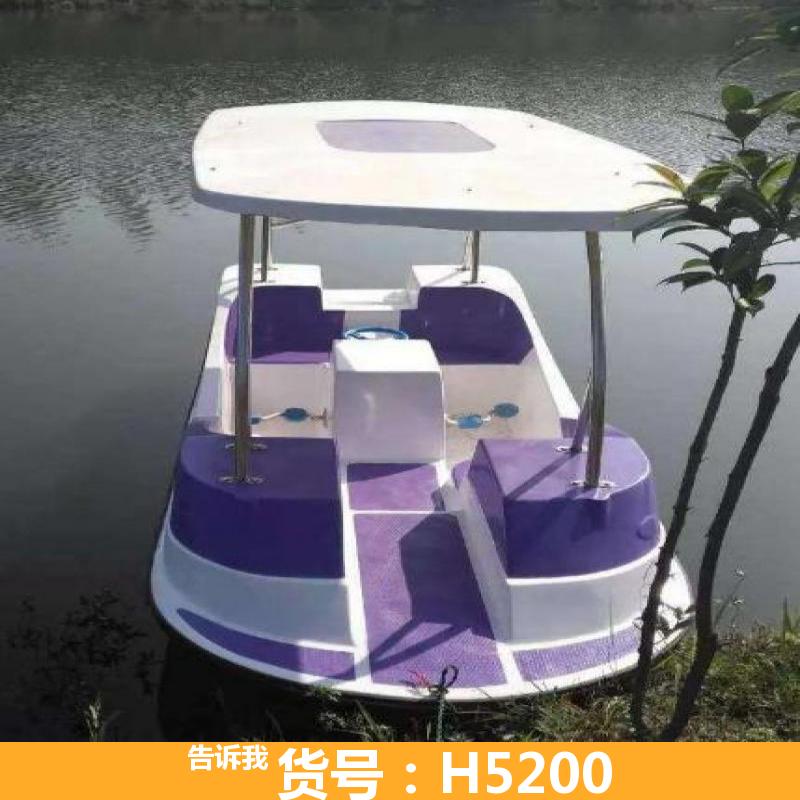 公园游船 水上自行车玻璃钢景区船观光船 玻璃钢休闲观光车