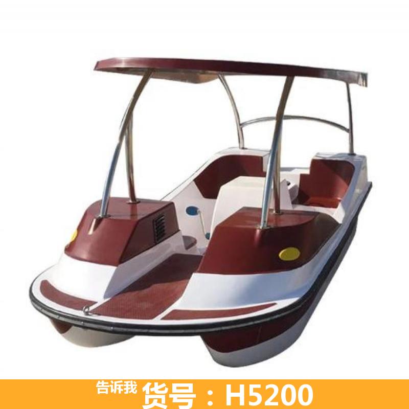 四人玻璃钢脚踏船 高位脚踏船 敞篷脚踏船