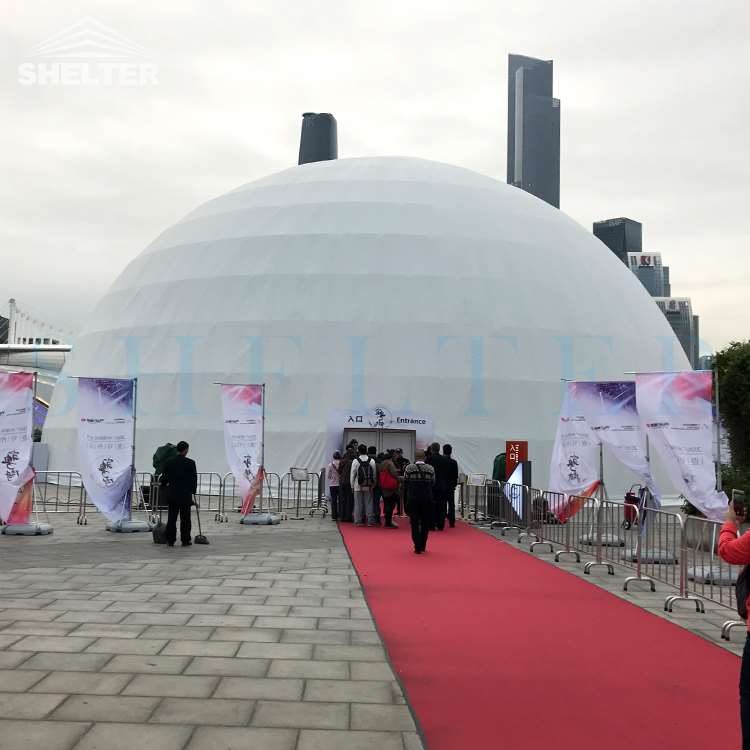 赛尔特工厂直供 公司年尾晚会活动篷房 沙滩半球形广告投影球幕