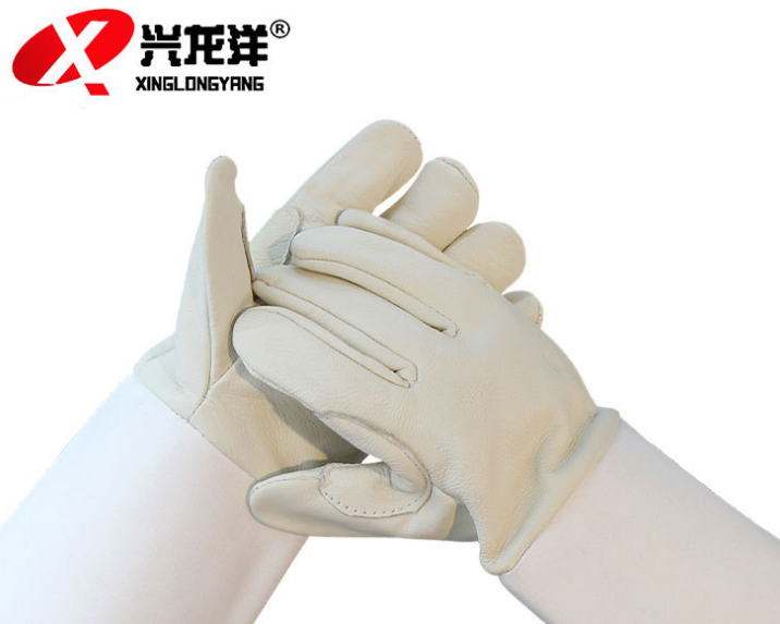 牛皮电焊手套 焊工手套 耐磨防刺焊接手套帆布加长劳保手套