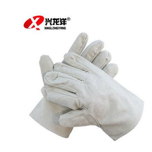 劳保手套 24排加密线帆布加大手套 定做劳保帆布耐磨透气手套 焊工手套批发