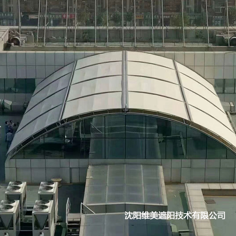商场采光顶遮阳棚 长春户外可伸缩遮阳棚定做安装