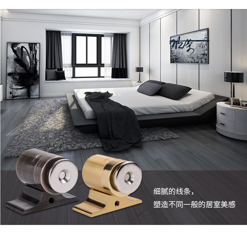 家用加厚强磁铜门吸墙吸地装门档卫生间防撞地吸