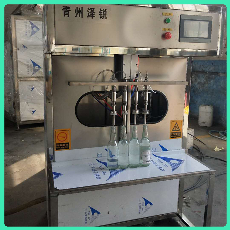 负压白酒灌装机 液体灌装机 4头半自动灌装设备