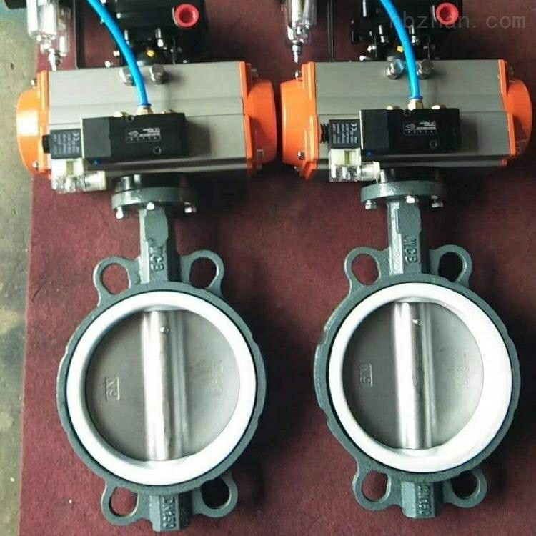 D671F46气动对夹衬氟蝶阀 衬氟阀门 衬氟阀门厂家 安徽衬氟阀门 衬氟阀门厂