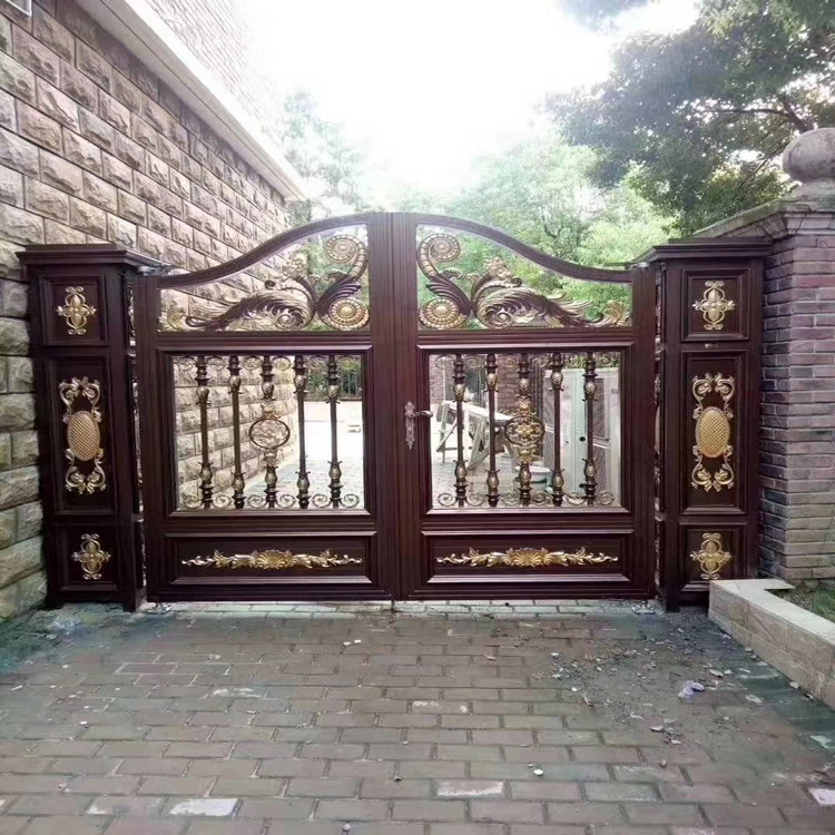 铝艺大门施工 外墙铝合金大门 铝艺大门生产 厂家销售