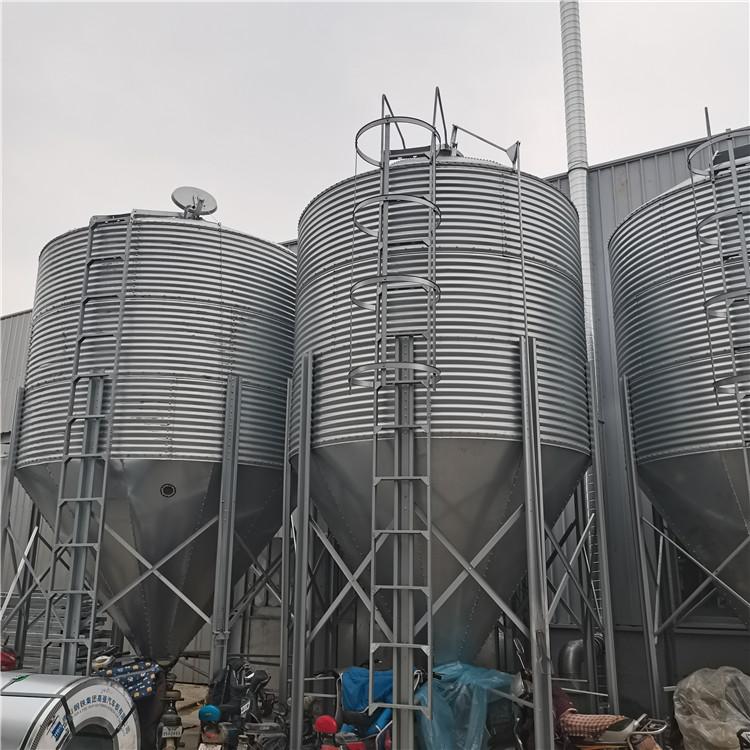 养猪场用饲料储存镀锌料塔,正茂耐锈蚀20吨镀锌料塔