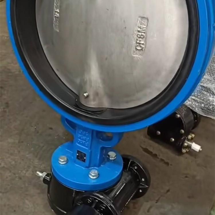 加工定制耐锈蚀蝶阀  艾瑞耐酸碱铸铁对焊式金属硬密封蝶阀