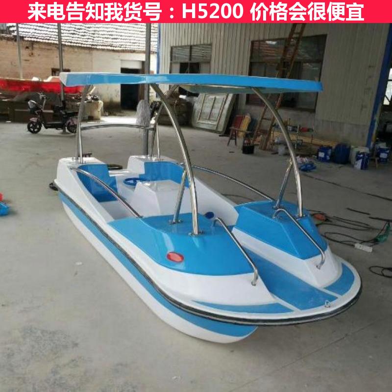 慧采四人脚踏船 45人水上自行车 公园脚踩游乐船货号H5200