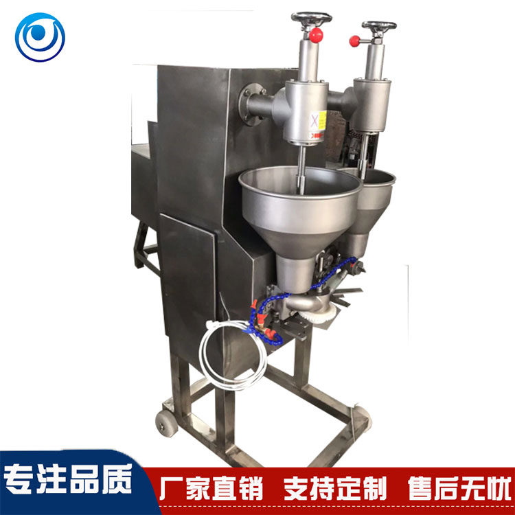 连续输出肉丸包心机 淀粉夹心丸子机 鸡肉丸子机