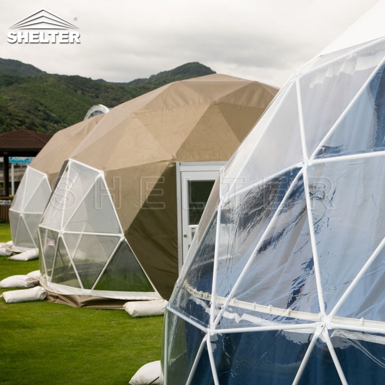 原生态森林营地度假村 豪华沙漠观星露营酒店 加厚御寒星空球帐篷