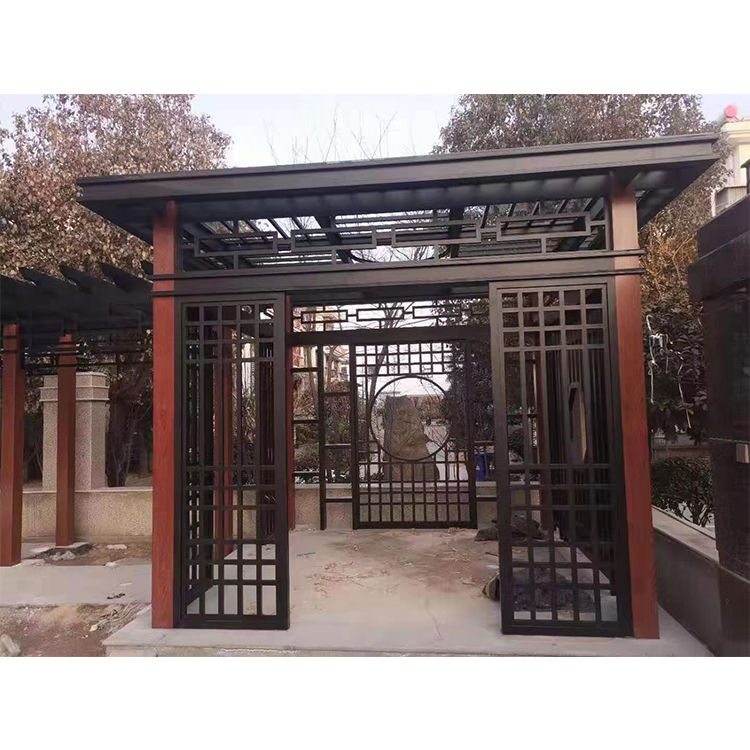 别墅花园铝制凉亭 新中式风格  铝合金凉亭定制