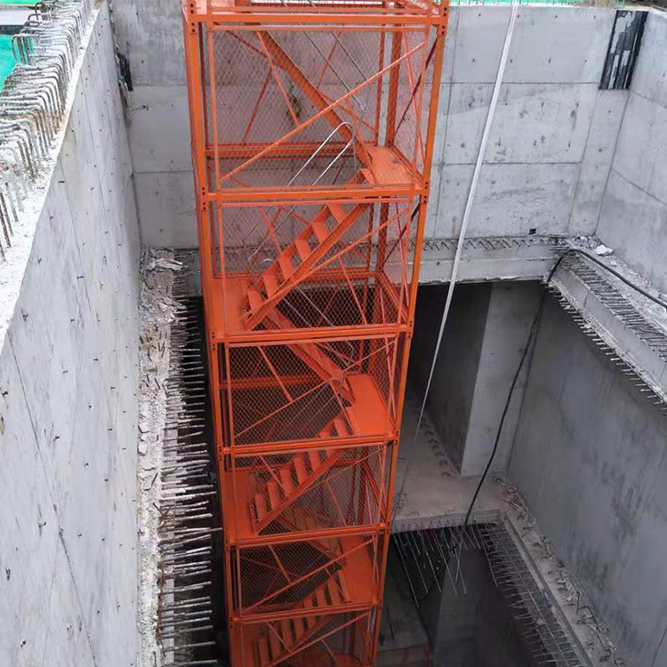 建晔按需供应 建筑基坑梯笼 安全梯笼组合 组合框架式安全梯笼 欢迎来电咨询