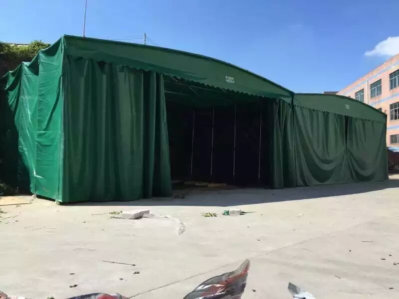 河南焦作定制安装活动雨蓬推拉棚工厂仓库棚活动蓬收缩折叠蓬移动推拉雨棚