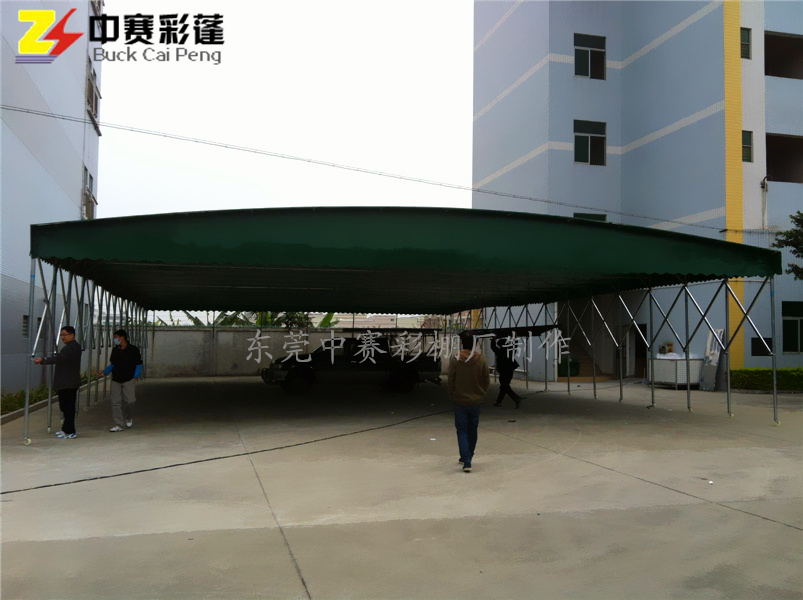 湖南夜市排档棚伸缩式折叠大排档雨棚停车棚电动棚篮球棚喷漆房大型工地棚
