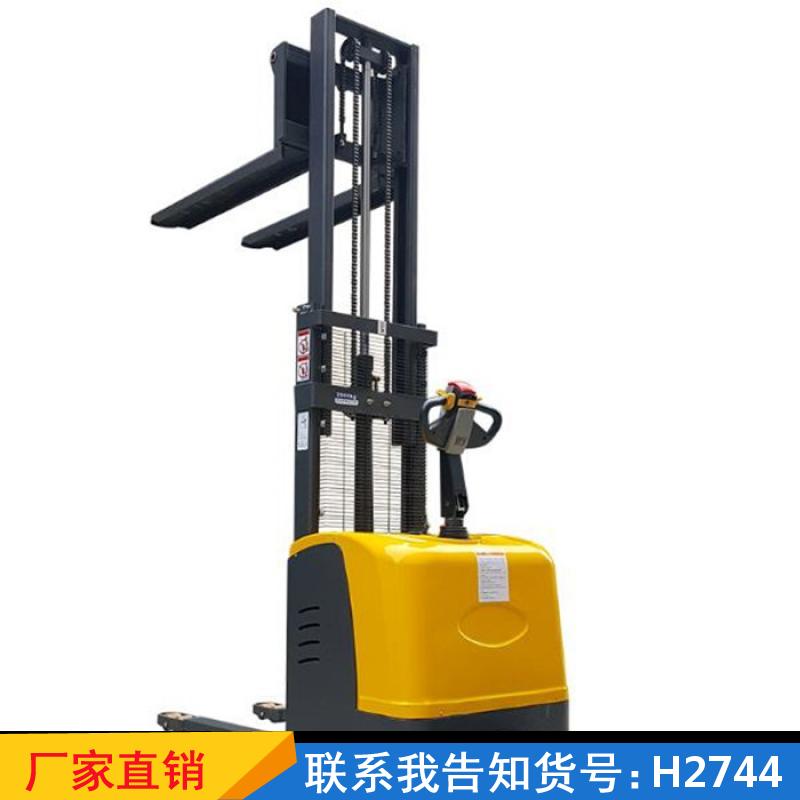 慧采电动堆高车 升降半电动升降车 堆垛站驾式叉车货号H2744