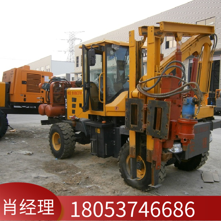 高速路护栏钻孔机 公路护栏钢管打桩机  铲车式护栏打桩机 久胜机械