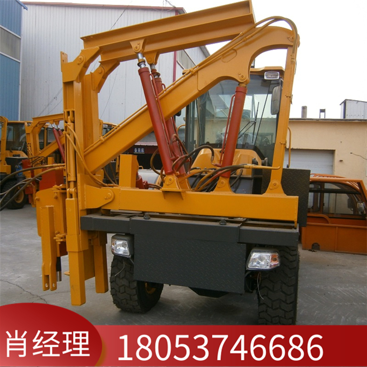 公路护栏打桩机 小型装载式液压打拔钻孔一体 型号齐全 
