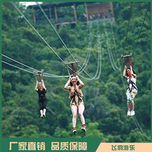 高空滑索项目 高空飞索设备厂家 飞豹游乐 品类齐全