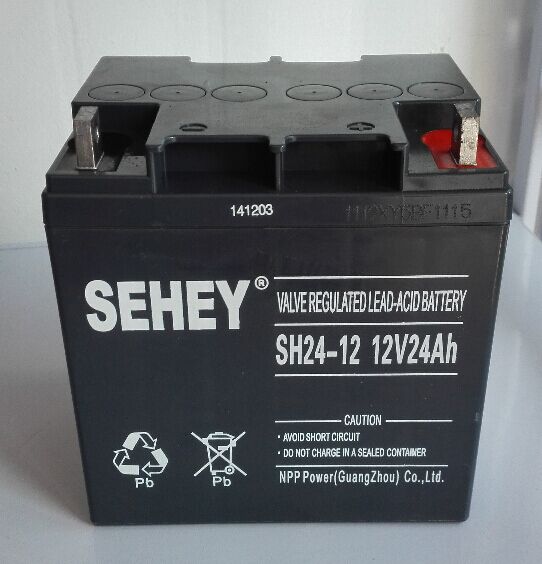 SEHEY蓄电池NPG12-24AH/12V24AH太阳能免维护直流屏UPS电源电池