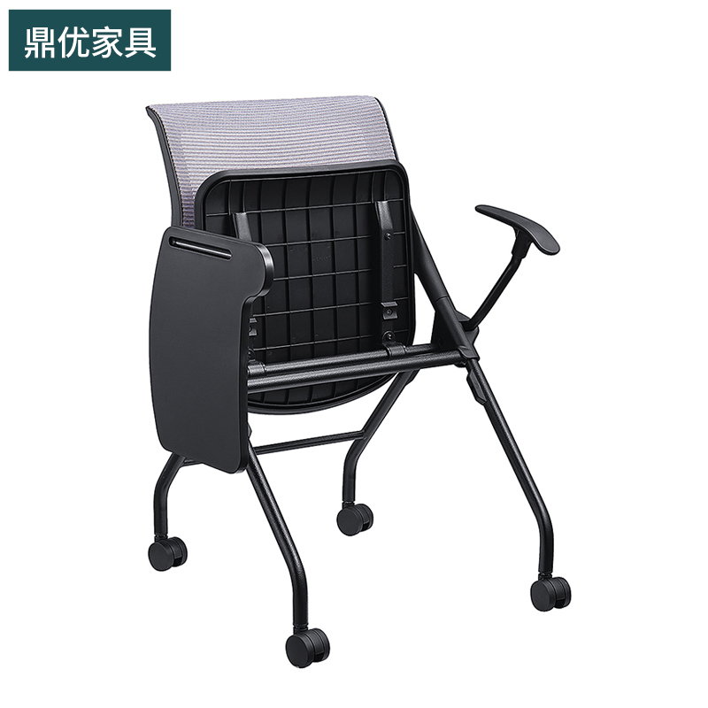 会议折叠桌椅，培训椅带书写板，高端可活动办公椅厂
