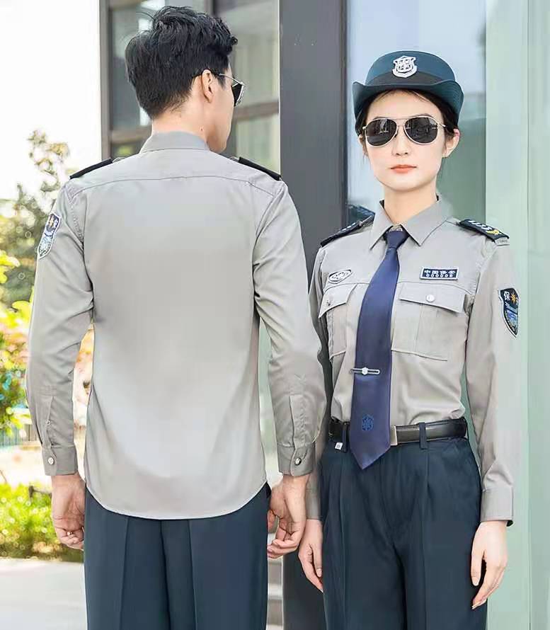 山东保安服秋装批发，511黑色特勤服，保安棉服棉袄批发