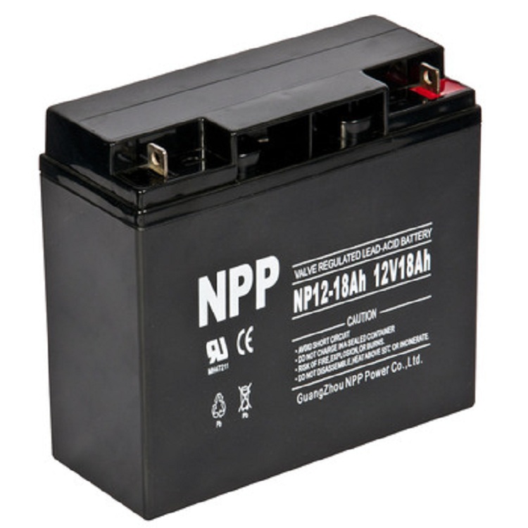 NPP耐普蓄电池NP12-18 12V18AH 免维护铅酸蓄电池 UPS太阳能照明/UPS内置电池/