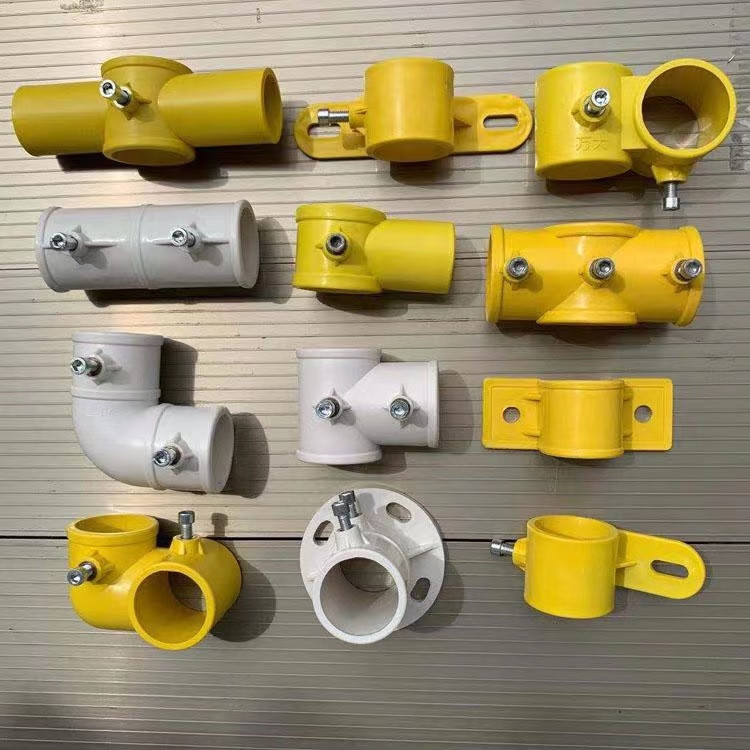  建筑工地楼梯扶手 临边防护连接件 防护栏立杆 建筑楼梯立杆配件