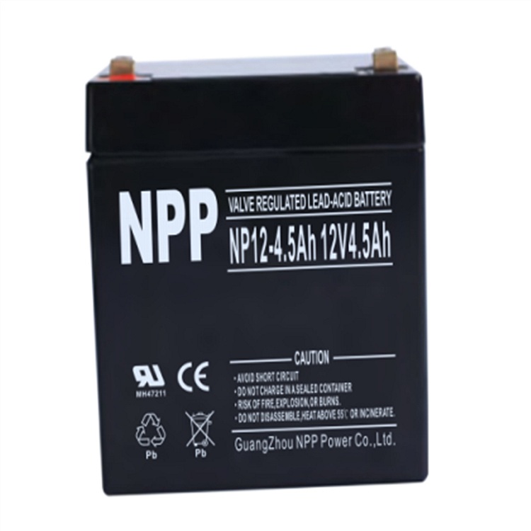 NPP耐普蓄电池NP12-4.5 12V4.5AH电梯UPS电源EPS应急消防报警设备控制器照明