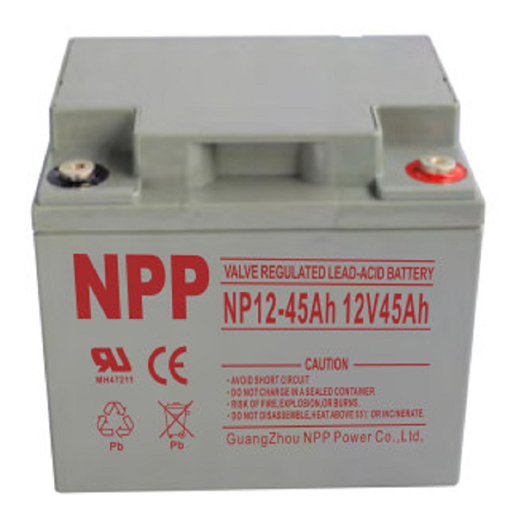 NPP耐普胶体蓄电池NP12伏-45安时12V45AH太阳能路灯照明/消防警报逆变器发电站机房电力