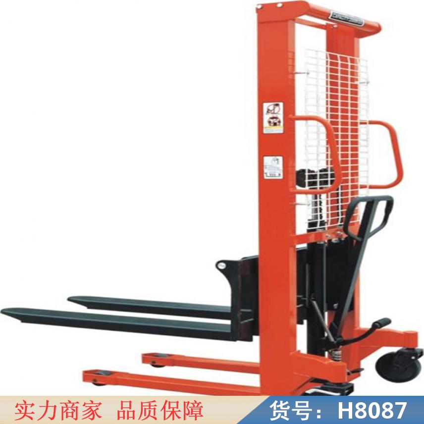 润创升高车 手动液压垛高车 电动堆高货号H8087