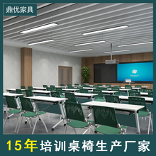 厂家直销折叠会议桌，双人带轮子移动培训桌，现代拼接办公桌
