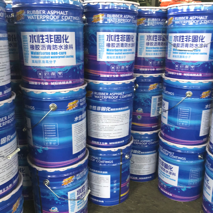 冷粘法施工 环水性非固化橡胶防水涂料 喷涂施工防水涂料