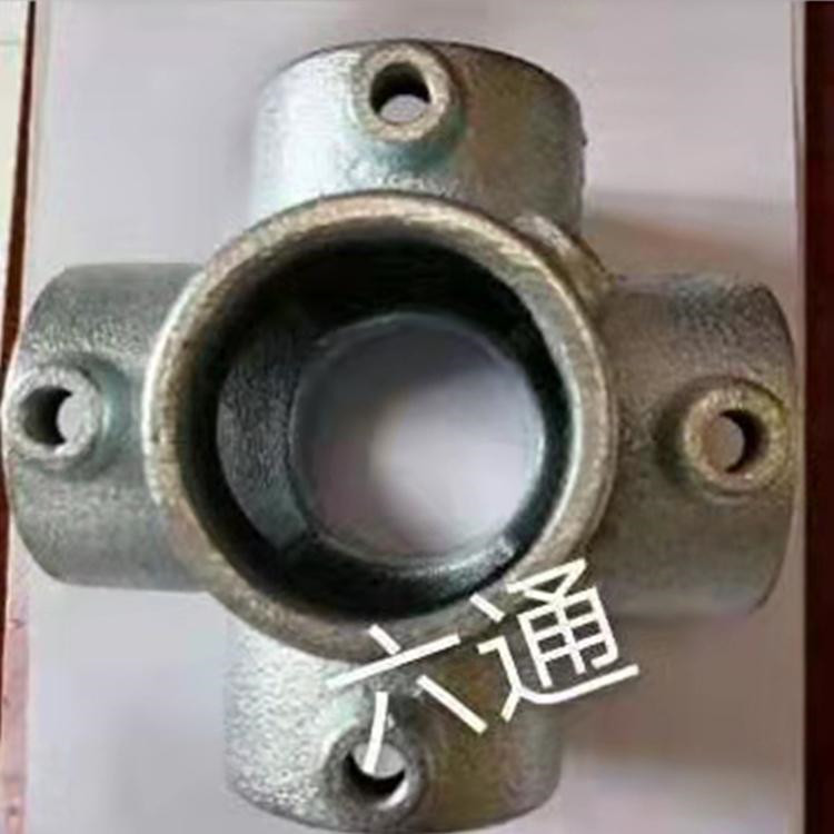  楼梯扶手钢管连接件 楼梯护栏连接件 球墨淘气堡管件 现货供应
