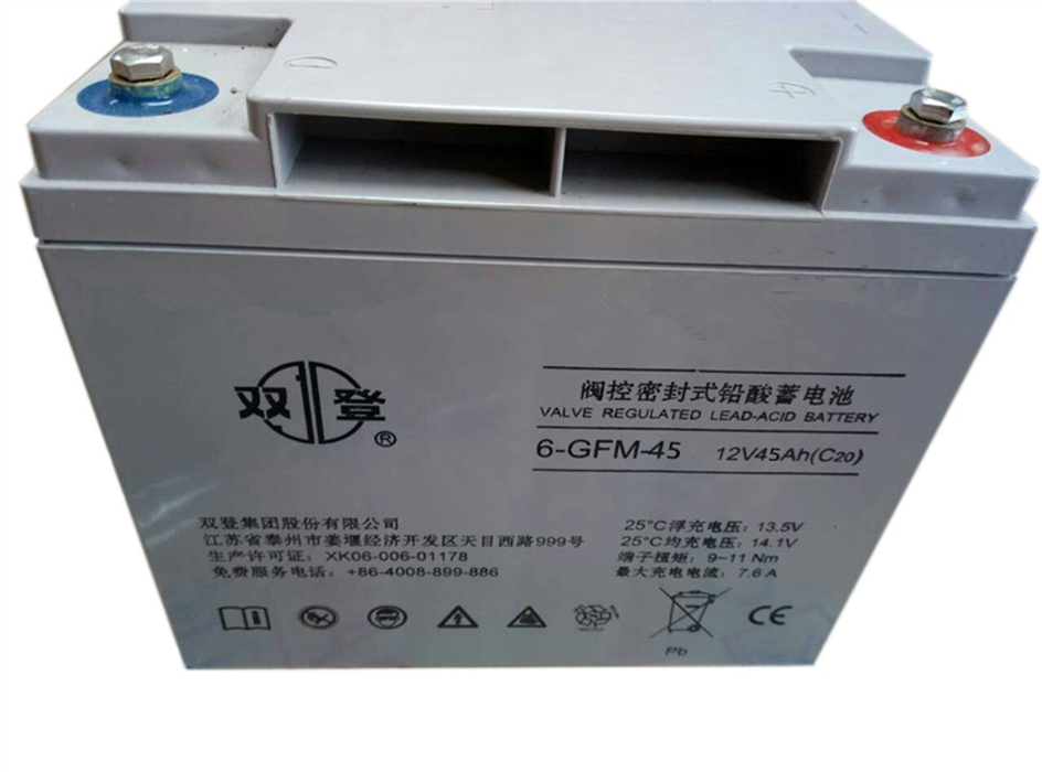  双登蓄电池6-GFM-45 12v45ah铅酸免维护直流屏储能太阳能通电池核电站备用电力电源