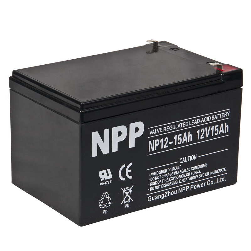 NPP耐普蓄电池NP15-12 12V15AH UPS电源 EPS电源免维护蓄电池消防主机计算机设备