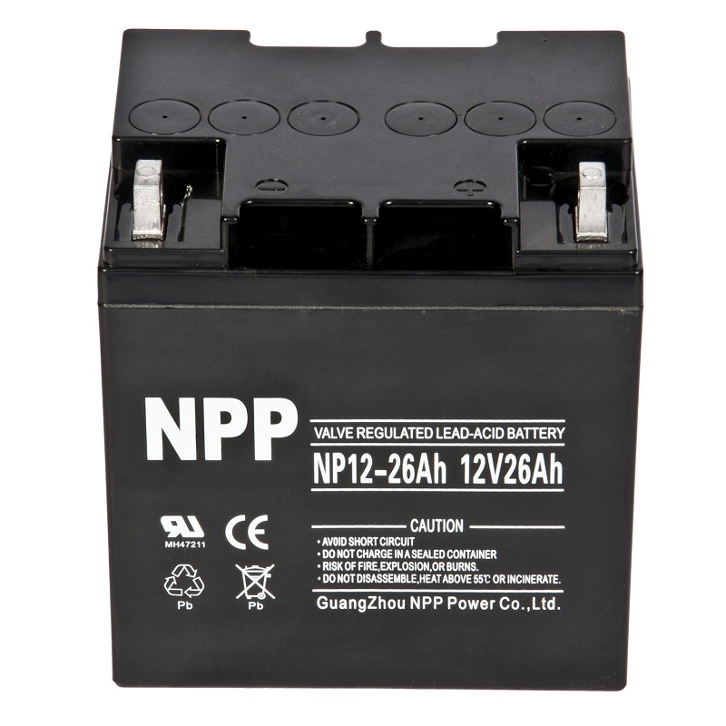 NPP耐普蓄电池NP12-26 12V26AH 免维护铅酸电瓶UPS EPS消防直流屏控制器信号塔