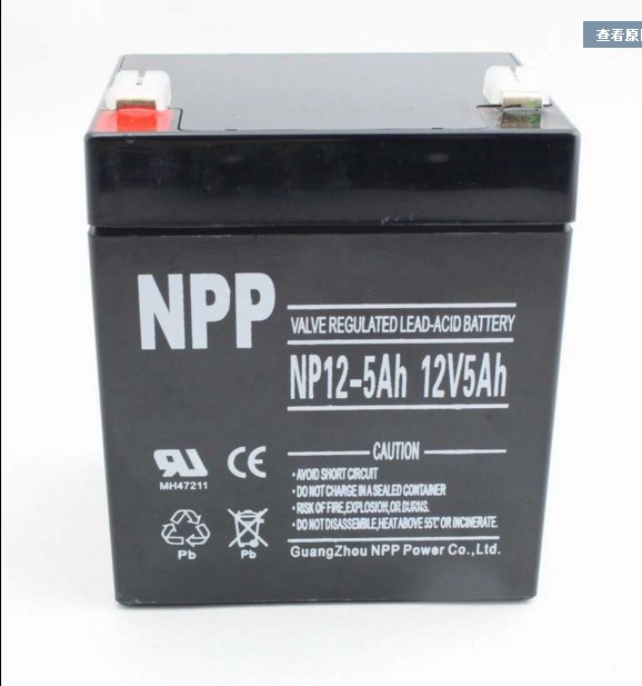 NPP耐普蓄电池12V5AH阀控密封式铅酸胶体免维护UPS直流屏主机热销信号塔卷帘门门禁电梯