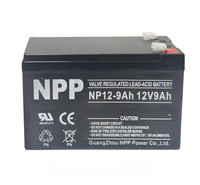 NPP耐普蓄电池NP12-9 12V9AH应急电源门禁 电梯 消防UPS电池<em>安</em><em>防</em>控制器信号塔医疗<em>照明</em>