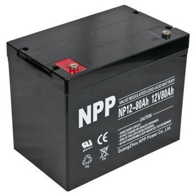 NPP耐普蓄电池12V80AH免维护NP12-80 UPSEPS直流屏太阳能应急电源备用电力电源机房