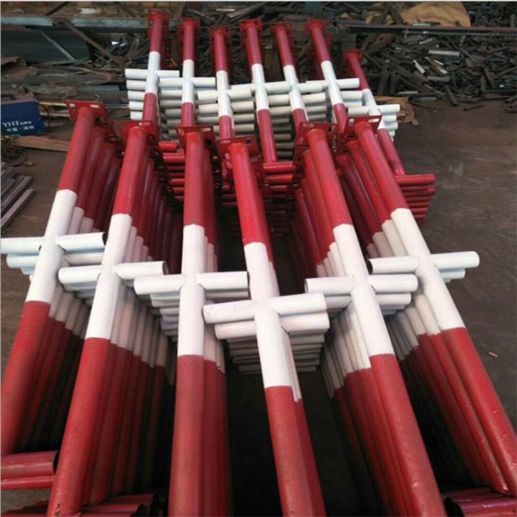 现货楼梯扶手 建筑隔离栏杆 红白色楼梯栏杆