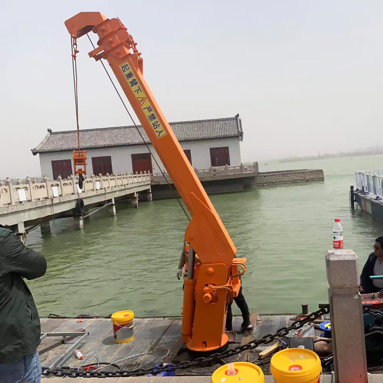 小型2吨3吨折臂式起重吊机 船舶甲板液压船吊 厂家可定制液压伸缩折臂吊