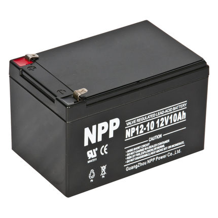 NPP耐普蓄电池NP12-10 12V10AH免维护铅酸蓄电池太阳能UPS电池消防主机计算机设信号塔