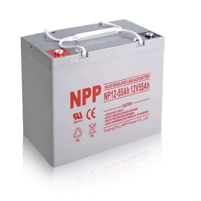 NPP耐普蓄电池NP12-55 12V55AH 免维护铅酸 UPS直流屏 消防照明海湾消防主机核电站