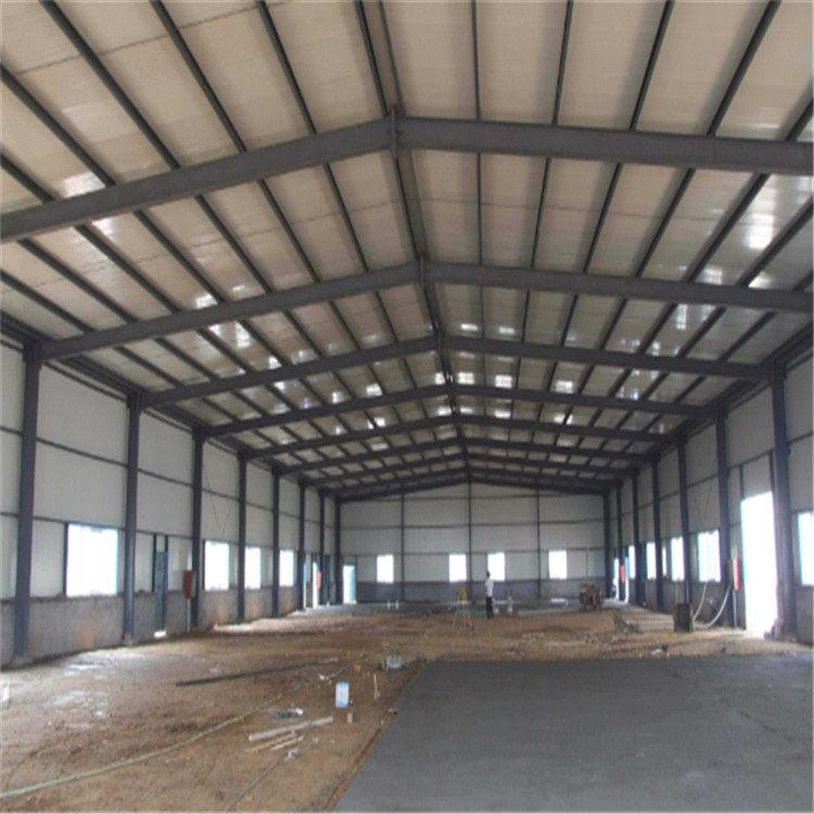 西藏建伟 钢结构 彩钢棚工地钢结构大棚 钢筋加工棚
