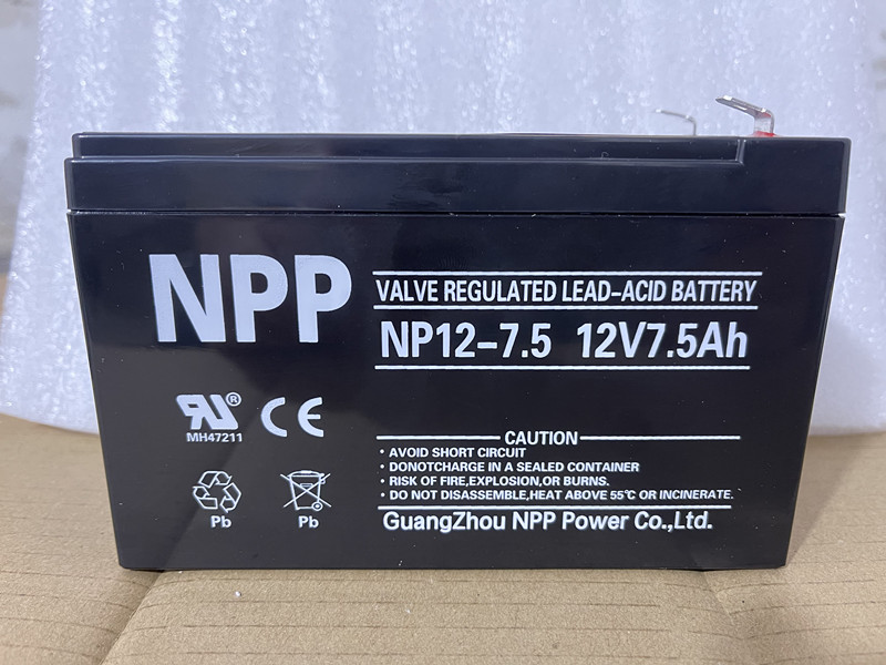 NPP蓄电池NP12-7.5Ah电动玩具报警器UPS耐普电池12V7.5AH消防医疗电梯信号塔门禁控