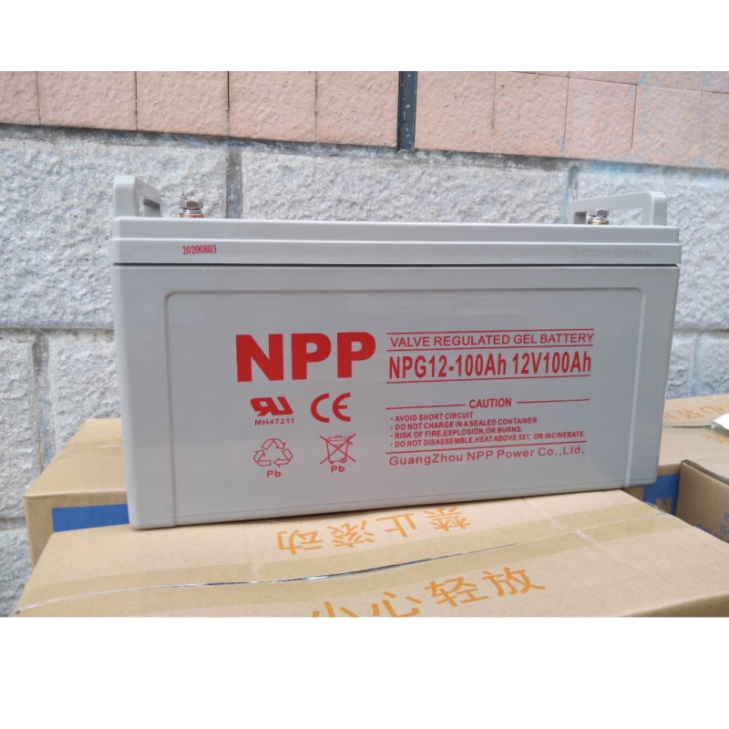 NPP耐普胶体蓄电池NPG12-100免维护12V100AH直流屏UPS光伏太阳能路灯电力机房逆变器