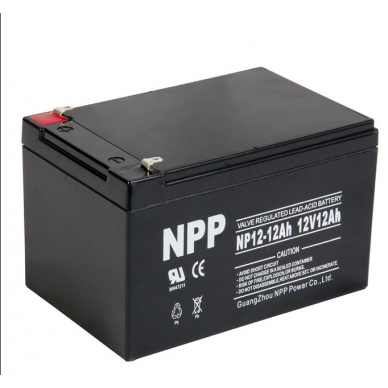 NPP 耐普蓄电池12V12AH 铅酸免维护蓄电池 NP12-12 消防主机电瓶医疗电梯照明应急信号